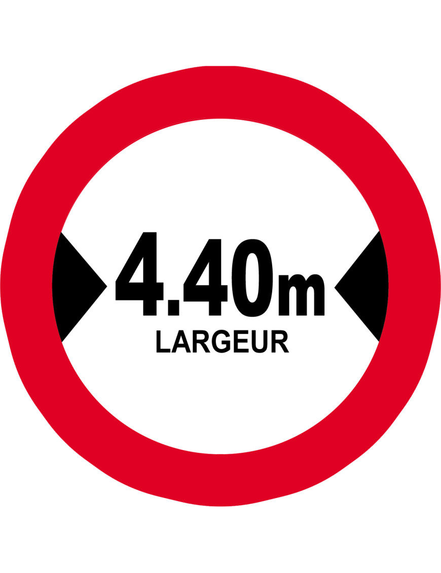 Largeur de passage 4.40m - 5cm - Sticker/autocollant