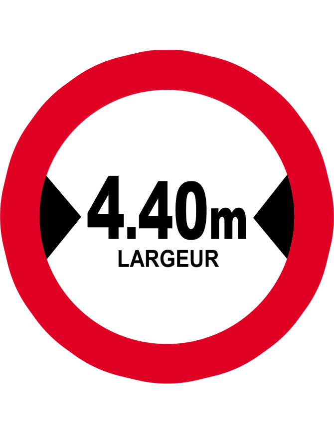 Largeur de passage 4.40m - 5cm - Sticker/autocollant