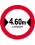 Largeur de passage 4.60m - 10cm - Sticker/autocollant