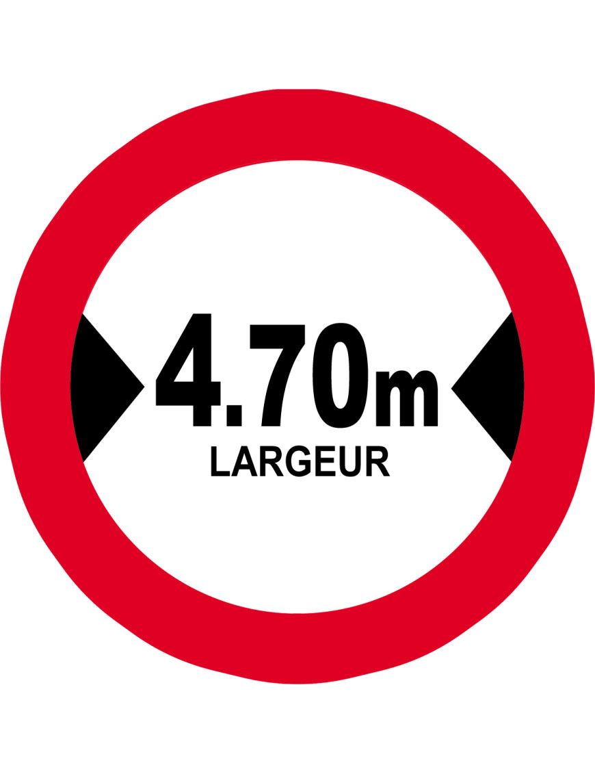 Largeur de passage 4.70m - 10cm - Sticker/autocollant