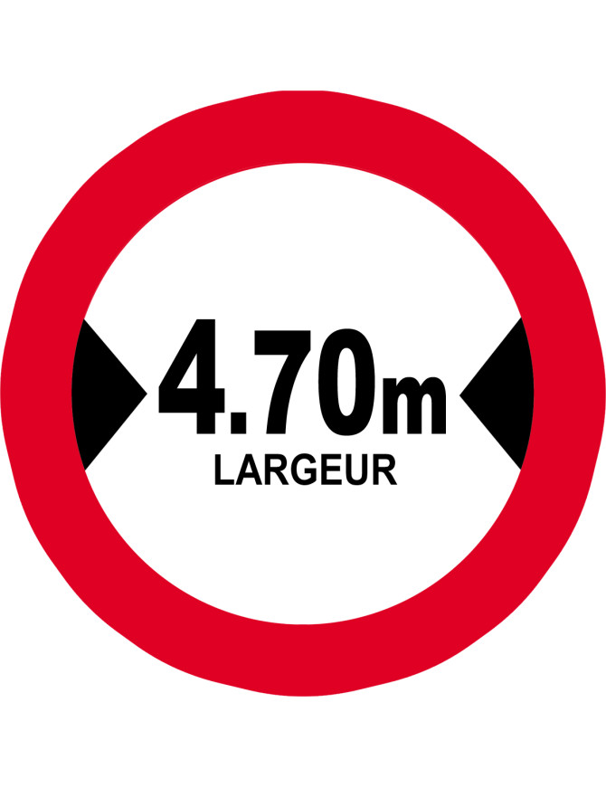 Largeur de passage 4.70m - 5cm - Sticker/autocollant