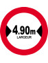 Largeur de passage 4.90m - 10cm - Sticker/autocollant
