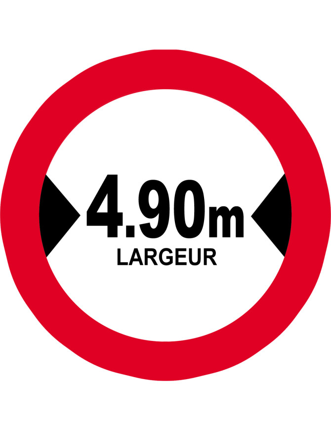 Largeur de passage 4.90m - 5cm - Sticker/autocollant