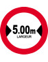 Largeur de passage 5.00m - 15cm - Sticker/autocollant
