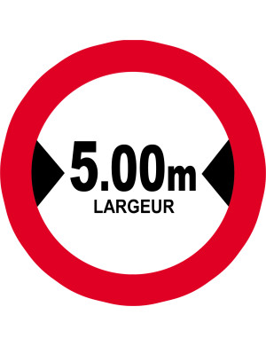 Largeur de passage 5.00m - 10cm - Sticker/autocollant
