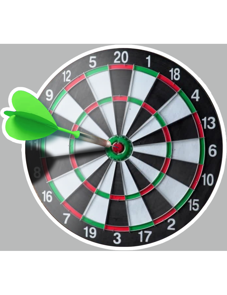 jeu de fléchettes - 15x13.5cm - Sticker/autocollant
