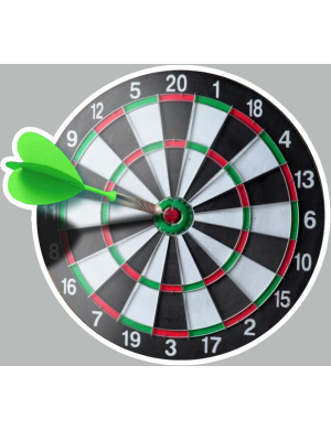 jeu de fléchettes - 10x9cm - Sticker/autocollant
