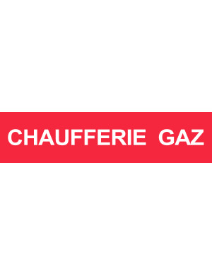 Local CHAUFFERIE GAZ (15x3.5cm) - Sticker/autocollant