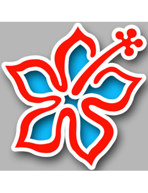 Repère fleur 12 (10x10cm) - Sticker/autocollant