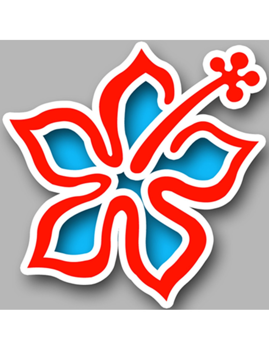 Repère fleur 12 (10x10cm) - Sticker/autocollant