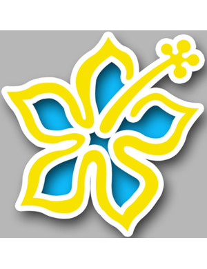 Repère fleur 13 - 10cm - Sticker/autocollant