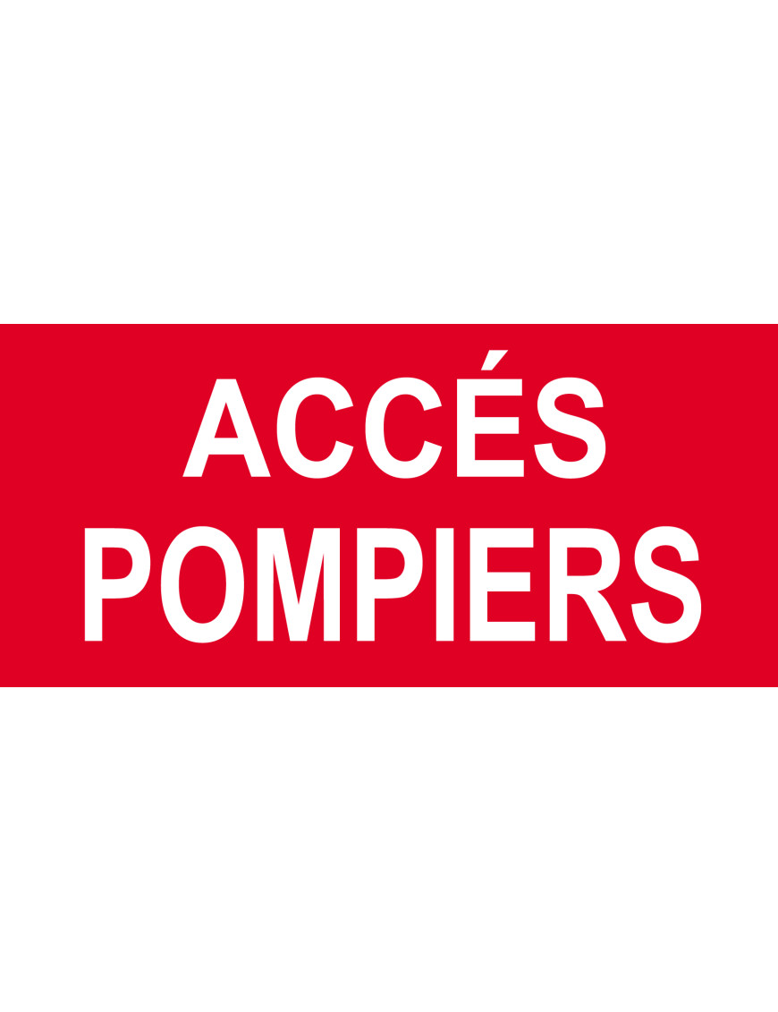 Accès pompiers - 30x14 cm - Sticker/autocollant