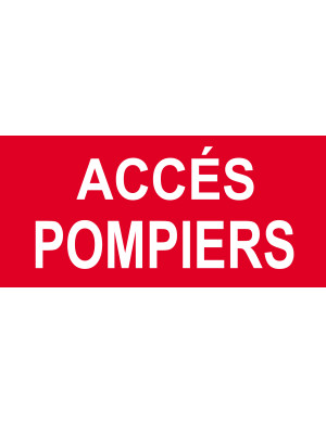 Accès pompiers - 20x9.2cm - Sticker/autocollant