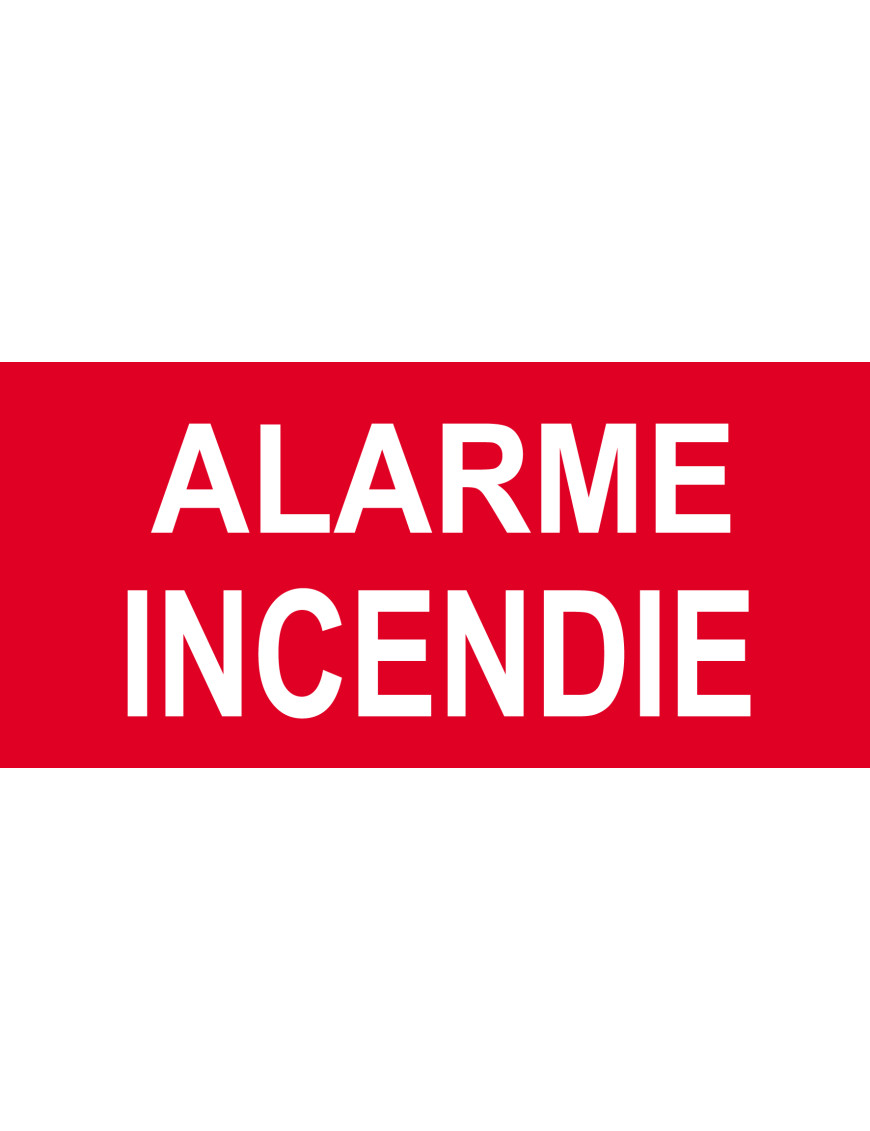 Alarme incendie - 15x7cm - Sticker/autocollant