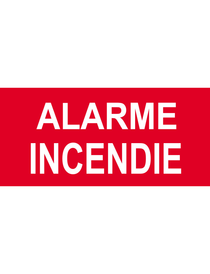 Alarme incendie - 15x7cm - Sticker/autocollant