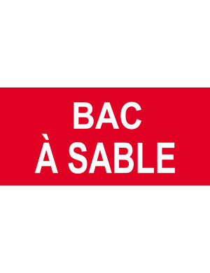Bac à sable - 15x7cm - Sticker/autocollant