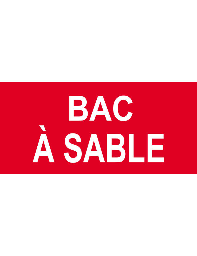 Bac à sable - 10x4.5cm - Sticker/autocollant