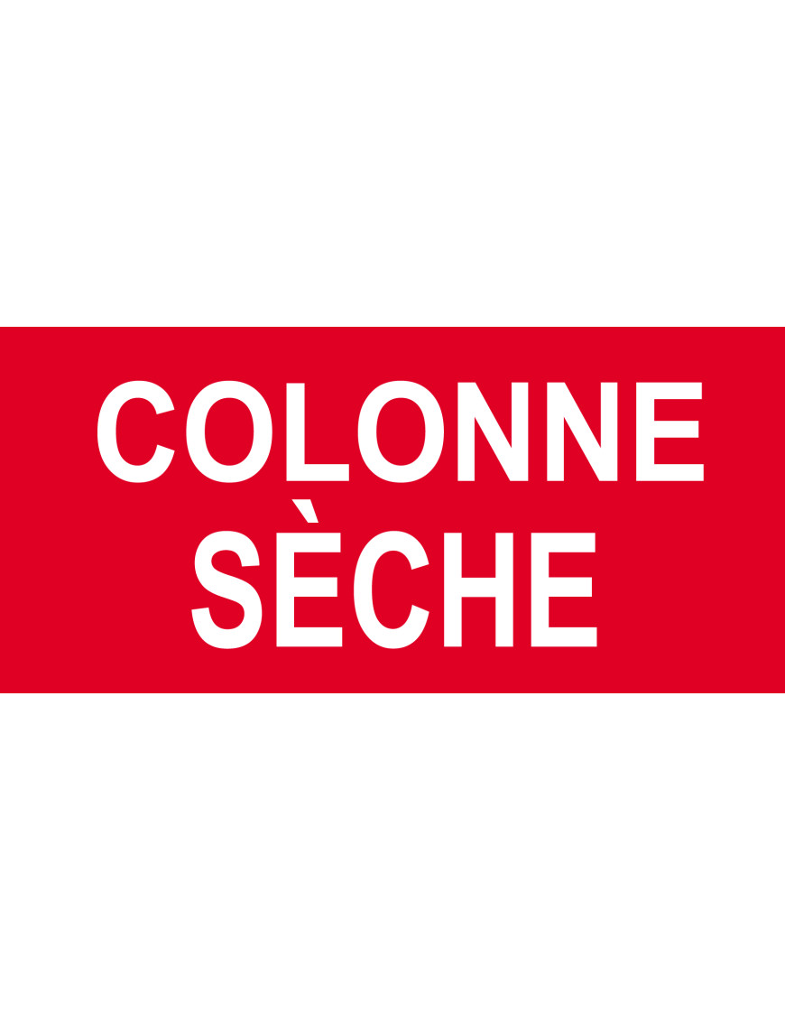 Colonne sèche - 30x14cm - Sticker/autocollant
