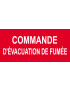 Commande d'évacuation de fumée - 30x14cm - Sticker/autocollant