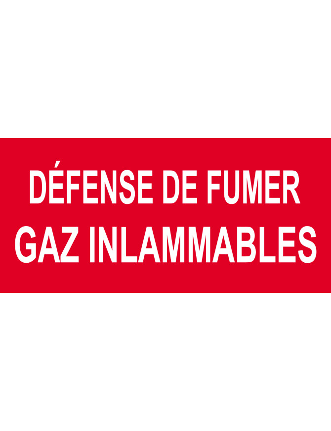 Défense de fumer gaz inflammable - 10x4.5cm - Sticker/autocollant
