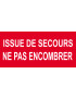 Issue de secours ne pas encombrer - 30x14cm - Sticker/autocollant