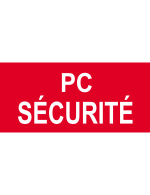 Pc sécurité - 15x7cm - Sticker/autocollant