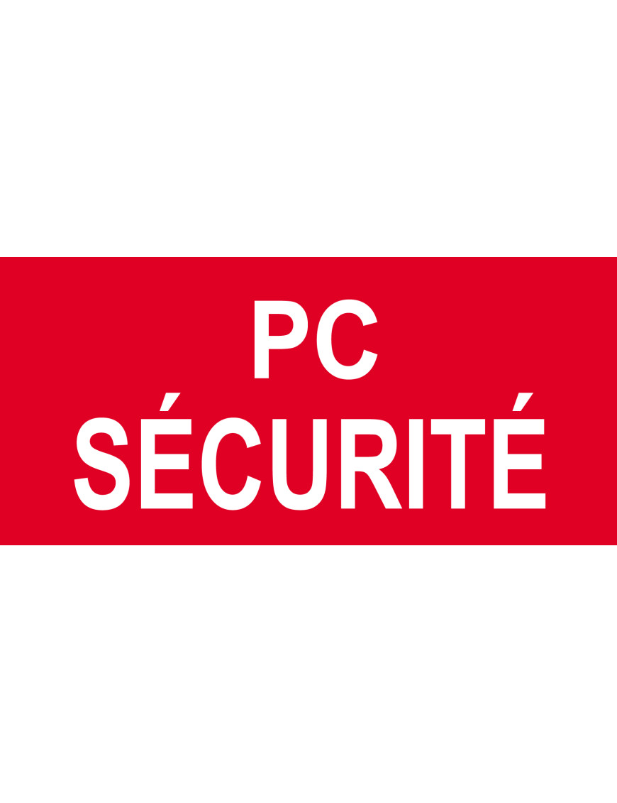 Pc sécurité - 10x4.5cm - Sticker/autocollant Pc sécurité - 10x4.5cm - Sticker/autocollant