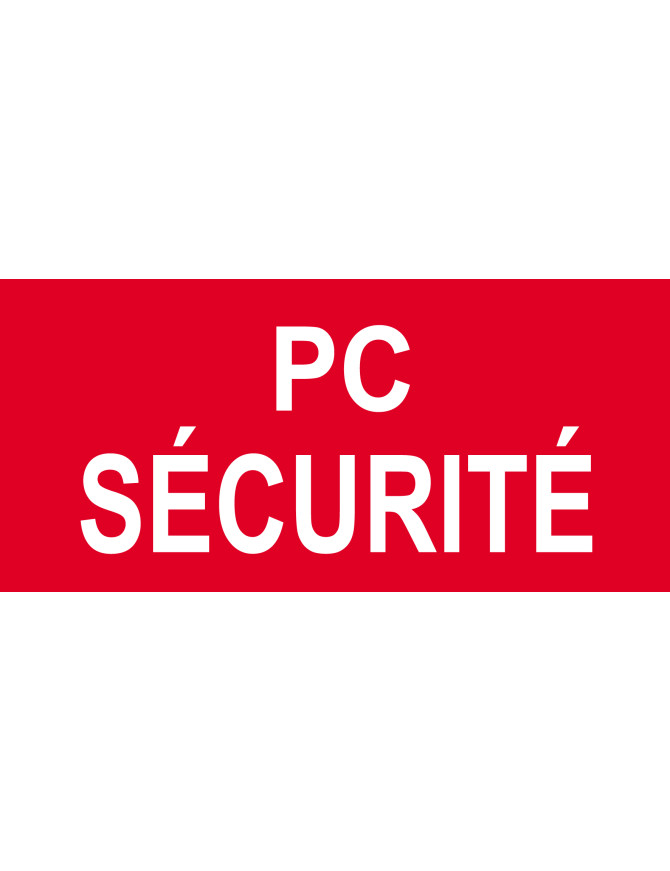 Pc sécurité - 10x4.5cm - Sticker/autocollant