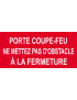 Porte coupe feu - 15x7cm - Sticker/autocollant