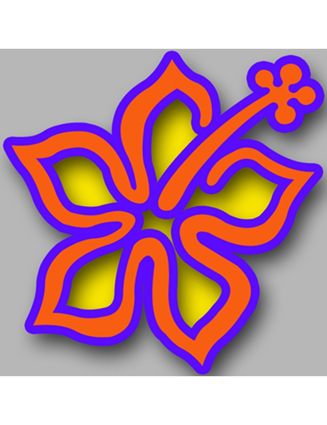 Repère fleur 15 (10x10cm) - Sticker/autocollant