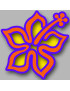 Repère fleur 15 - 10cm - Sticker/autocollant