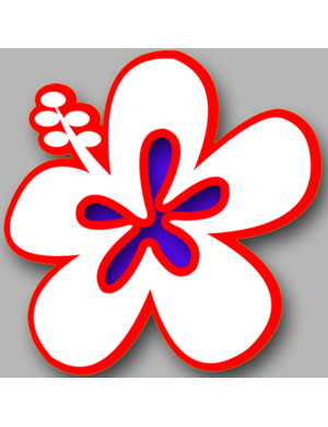 Repère fleur 16 (10cm) - Sticker/autocollant