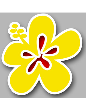 Repère fleur 18 (10cm) - Sticker/autocollant