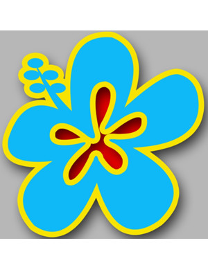 Repère fleur 19 - 10cm - Sticker/autocollant
