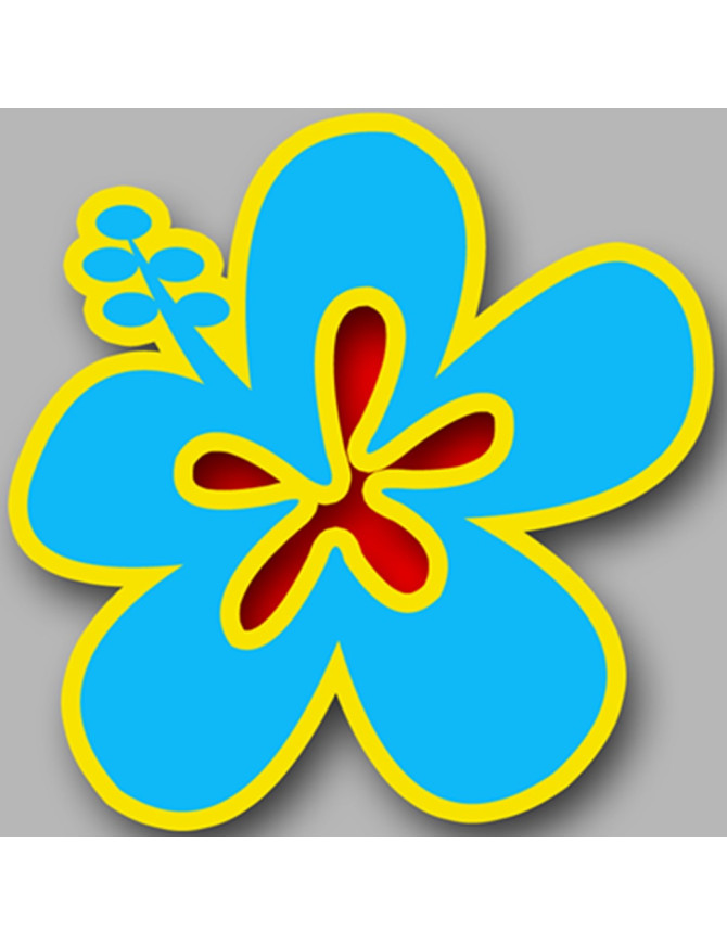 Repère fleur 19 (10cm) - Sticker/autocollant