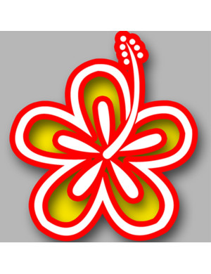 Repère fleur 21 (10cm) - Sticker/autocollant