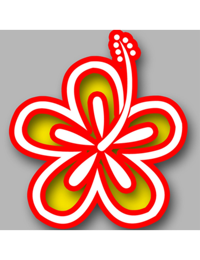 Repère fleur 21 (10cm) - Sticker/autocollant