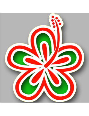 Repère fleur 22 (10cm) - Sticker/autocollant