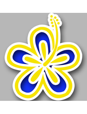 Repère fleur 23 (10cm) - Sticker/autocollant