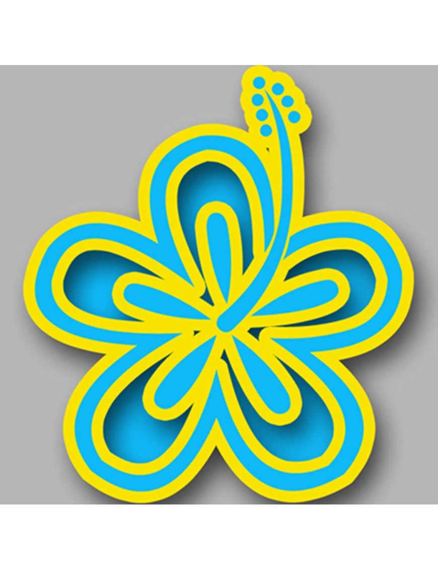 Repère fleur 24 (10cm) - Sticker/autocollant