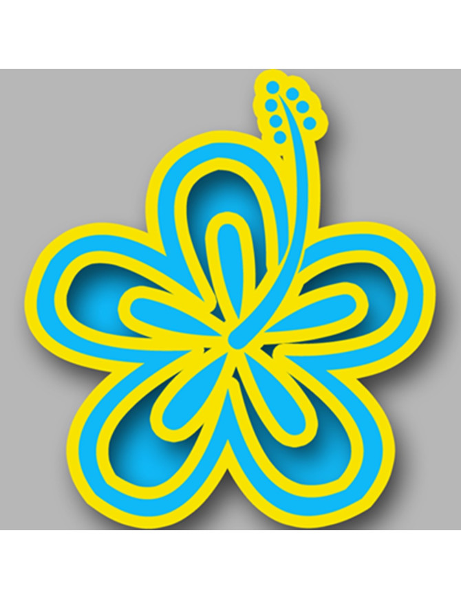 Repère fleur 24 - 10cm - Sticker/autocollant