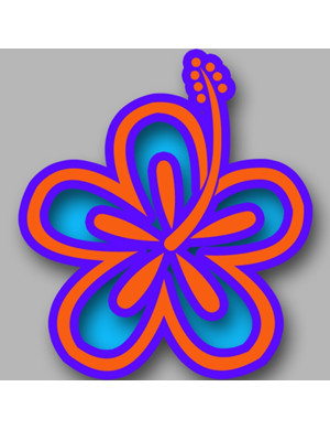 Repère fleur 25 (10cm) - Sticker/autocollant