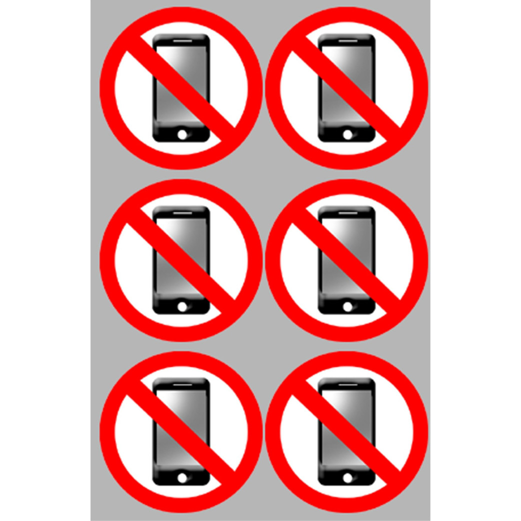Éteindre son téléphone mobile (6 fois 5cm) - Sticker/autocollant