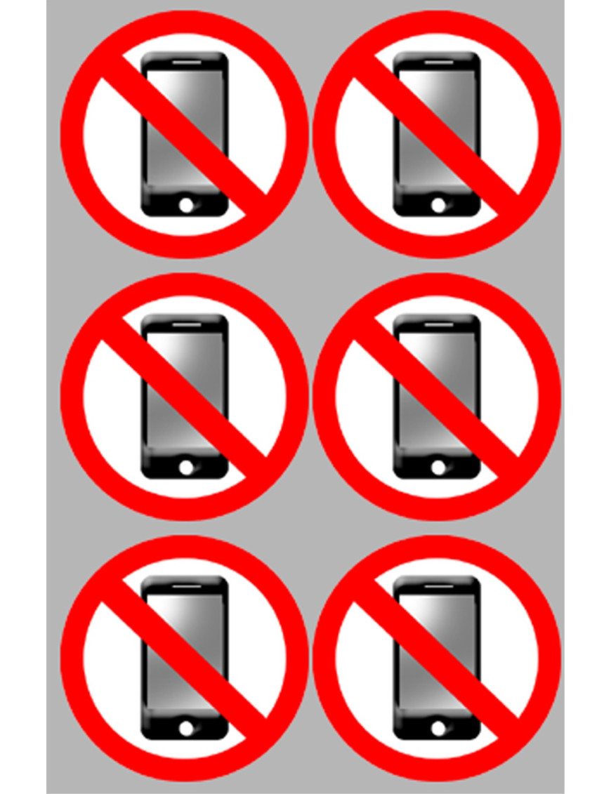 Éteindre son téléphone mobile (6 fois 5cm) - Sticker/autocollant