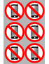 éteindre son smartphone (6fois 5cm) - Sticker/autocollant