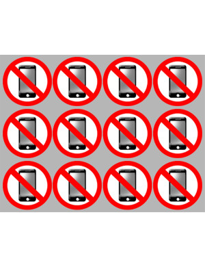 Éteindre son téléphone mobile (12 fois 5cm) - Sticker/autocollant