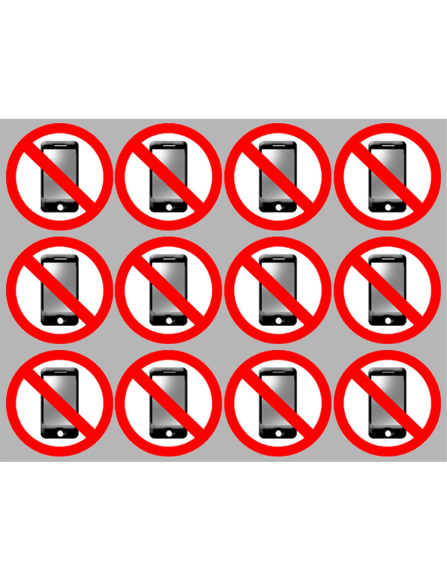 Éteindre son téléphone mobile (12 fois 5cm) - Sticker/autocollant