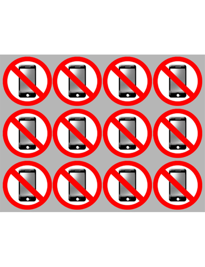 Éteindre son téléphone mobile (12 fois 5cm) - Sticker/autocollant