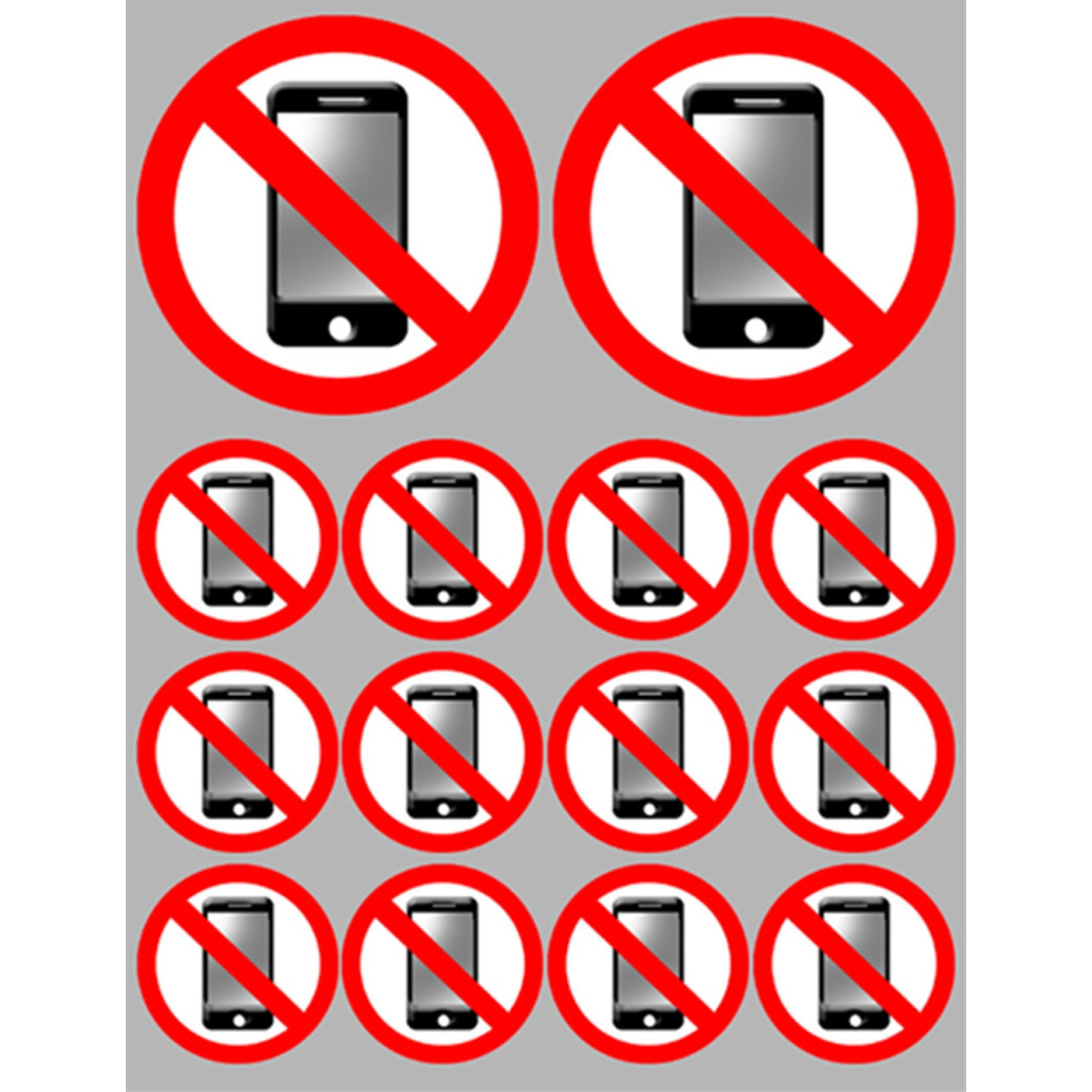 Éteindre son téléphone mobile (2 fois 10cm - 12 fois 5cm) - Sticker/autocollant