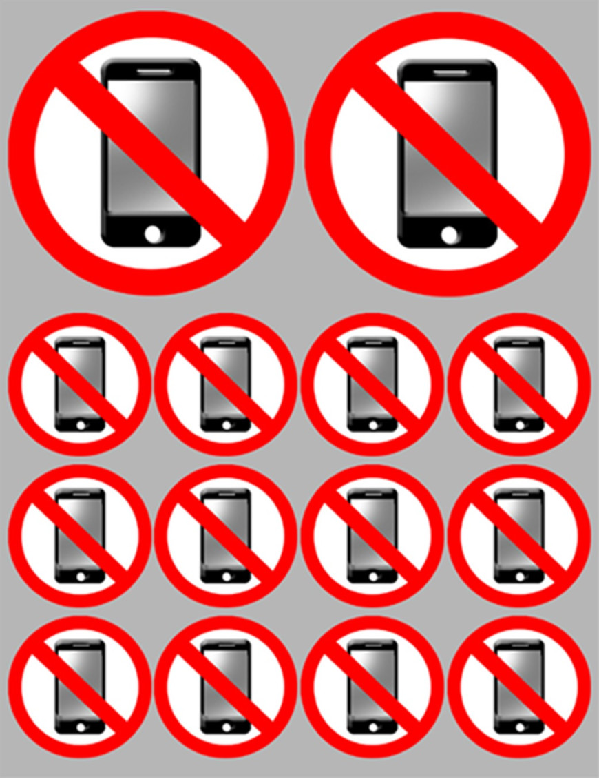 Éteindre son téléphone mobile (2 fois 10cm - 12 fois 5cm) - Sticker/autocollant